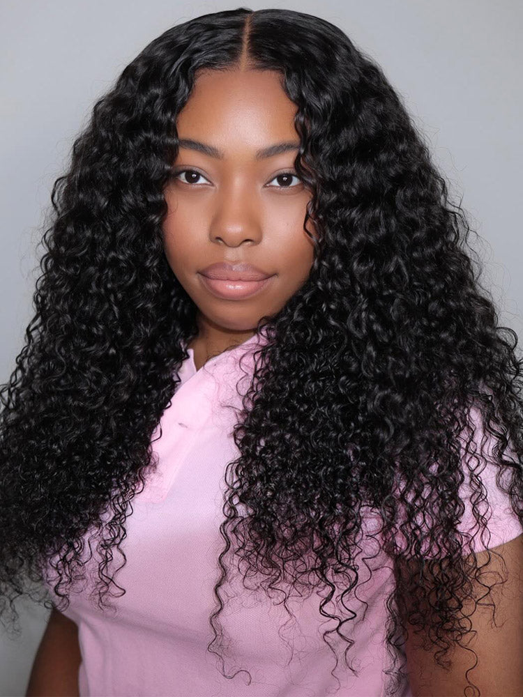 BOGO Popping Curly HD Lace Front Wigs Pre Bleached Glueless Human Hair Wigs