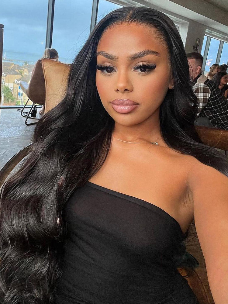 Mini Knots Invisible 13x4 HD Lace Front Wigs Body Wave Human Hair Real Swiss HD Lace Wig