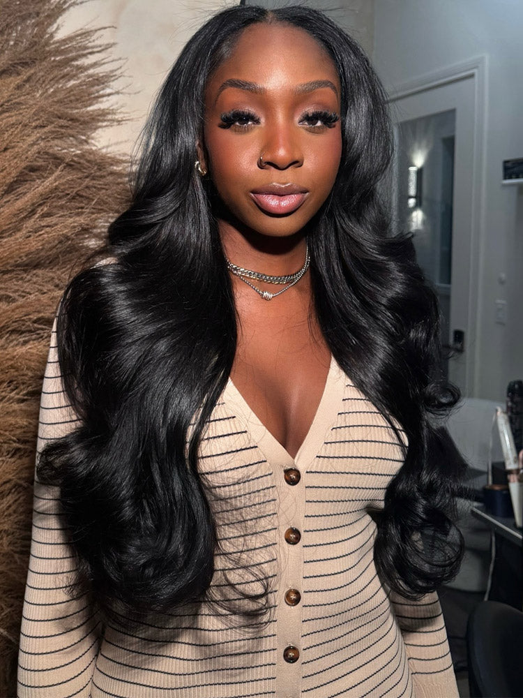 {WigCool Super Deal} $199=30inch Body Wave 13x4 Transparent Lace Frontal Wig Pre Plucked Hairline Real Human Hair Wigs
