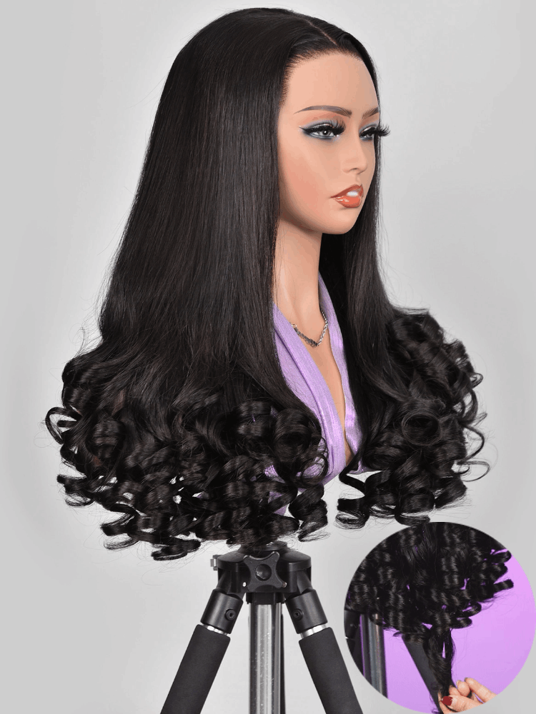 Wigcool BaBa Curl Wigs Salon-Quality Swiss HD Lace Front Wigs With Wavy Ends Funmi Curl Wig