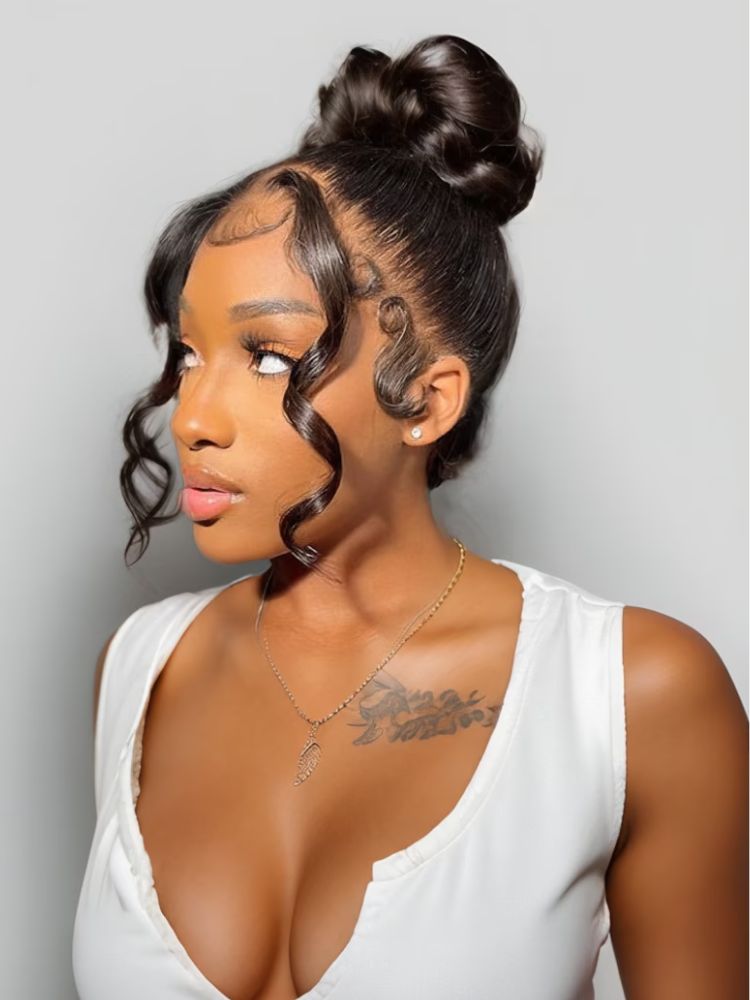 [Upgrade 360] Body Wave Invisi Strap 360 Transparent Lace Frontal Wig Pre Plucked Human Hair Wigs