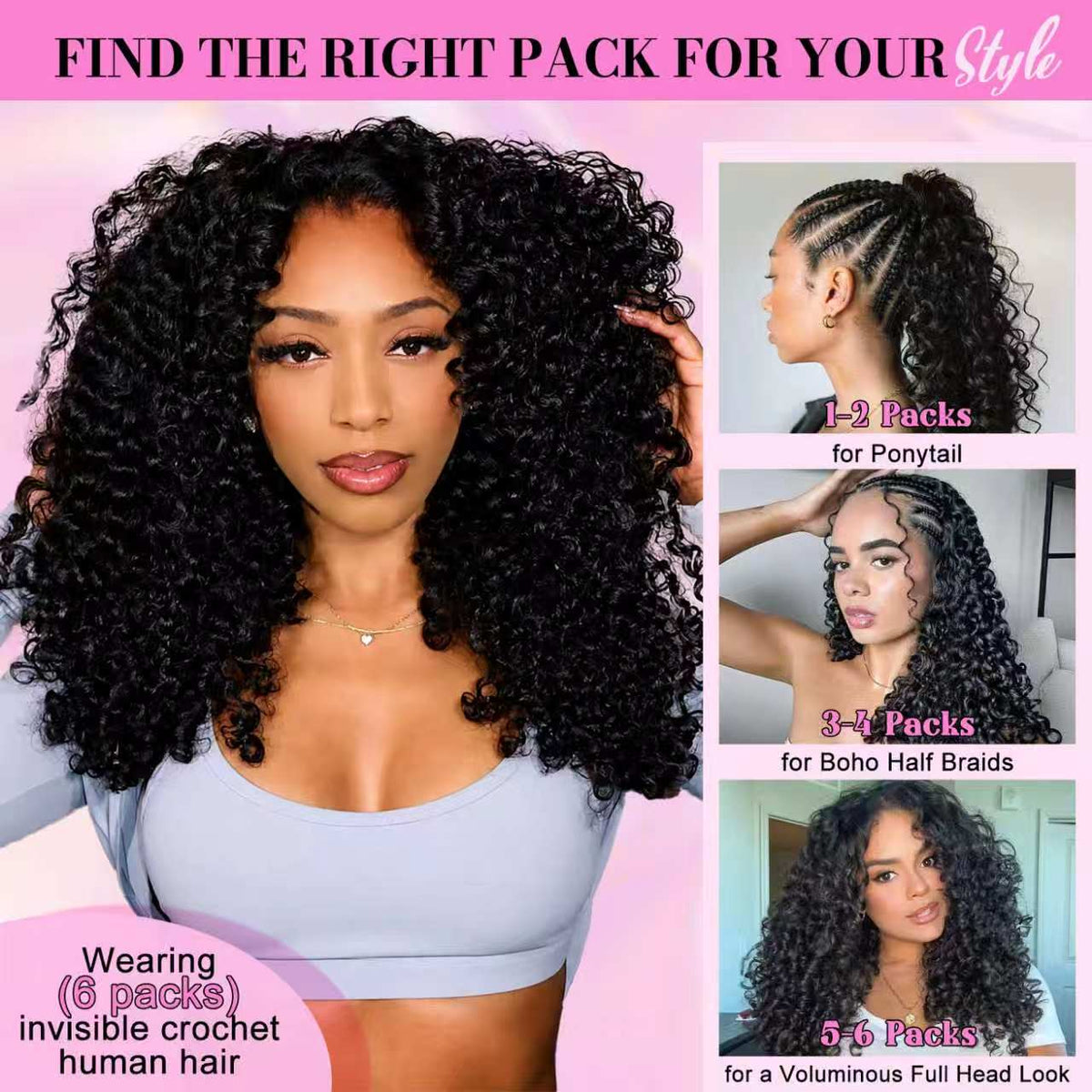 MEIFAWIG Feather Crochet Human Hair 18 Inch Burmese Curly Crochet Human Hair Bundles 50 Strands Pre Separated Invisible Miracle Knots Human Crochet Hair for Black Women 