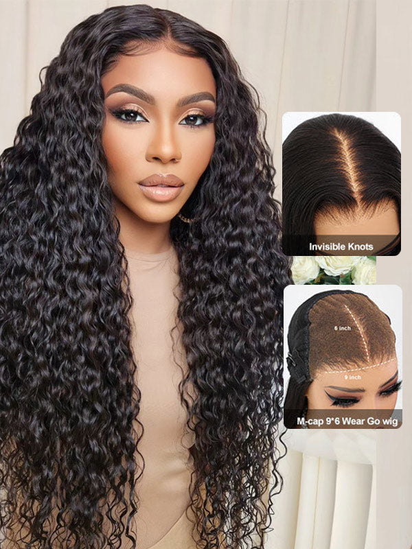 Clearance Sale | 9x6 Parting Max Swiss HD Lace Glueless Single Grid Single Strand Wig Water Wave Wear Go Wigs