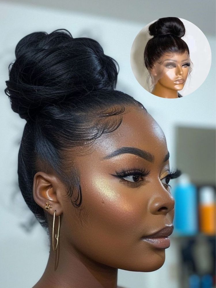 [Upgrade 360]Straight Wig Invisi Strap 360 Transparent Lace Frontal Wig Pre Plucked Human Hair Wigs