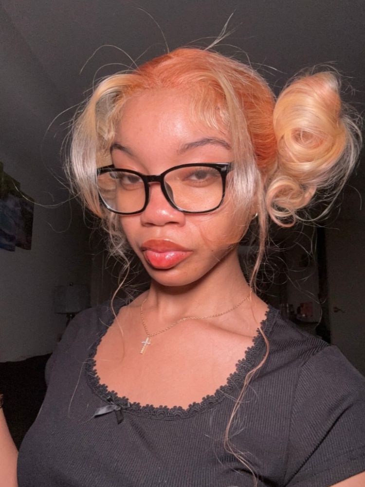 Wigcool Curtain Bangs P27/613 Ash Blonde Body Wave Wig Glueless Swiss HD Lace Human Hair Wigs