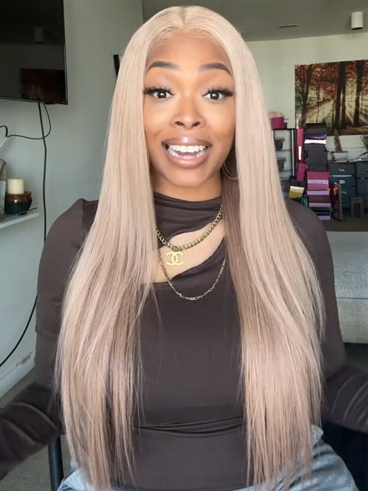 WigCool Platinum Blonde Body Wave 9x6 Pre Cut/13x6 Lace Frontal Wig Pre Plucked Natural Hairline Glueless Wig