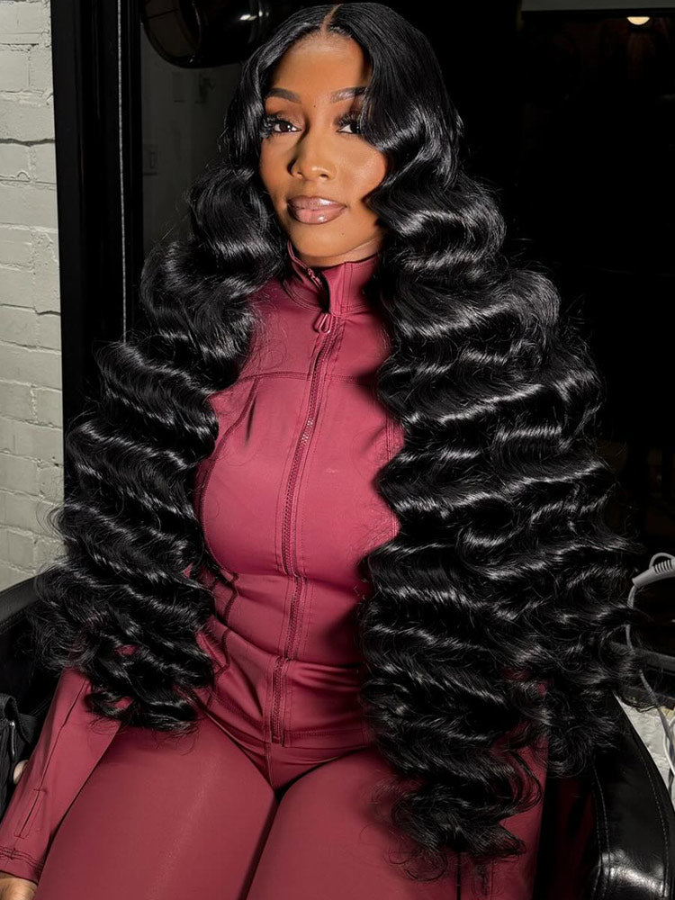 [Upgrade Strap] WigCool Pull To Go 5x5/13x4 Glueless Wigs Loose Deep Wave Transparent Lace Front Wig