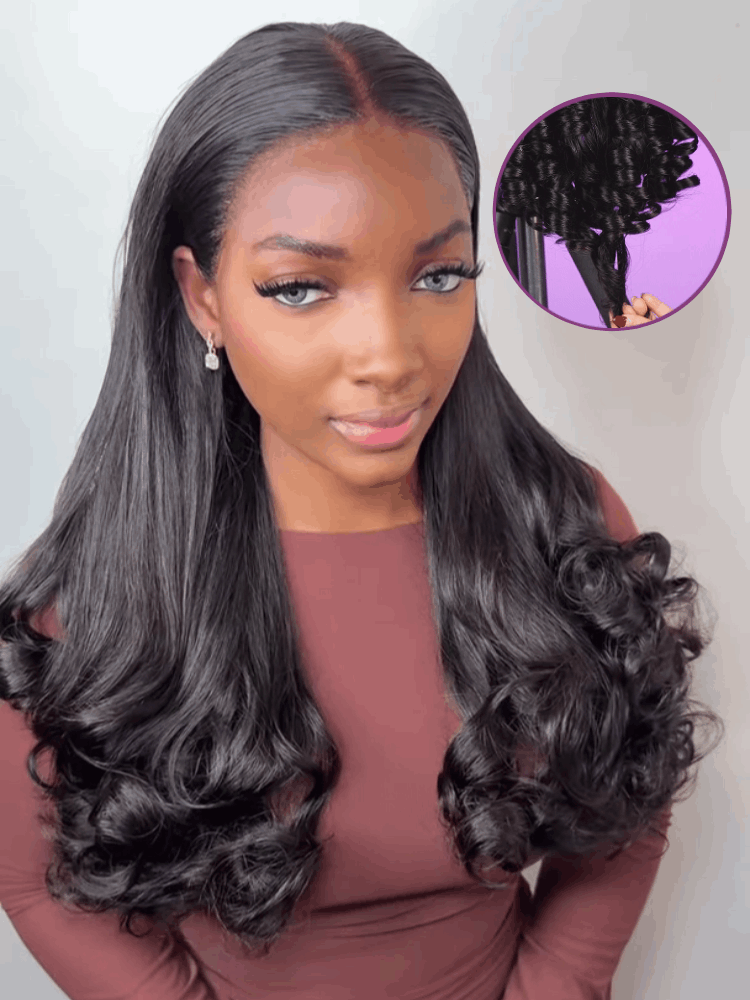 Wigcool BaBa Curl Wigs Salon-Quality Swiss HD Lace Front Wigs With Wavy Ends Funmi Curl Wig