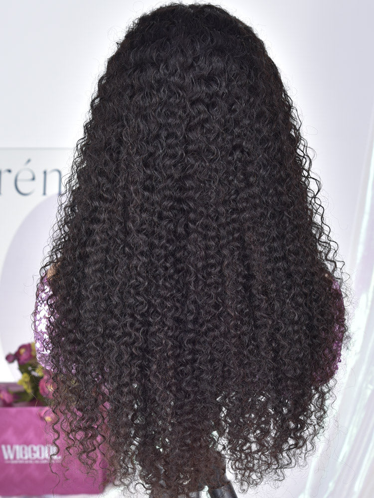 WigCool Curly 5x5 Transparent Lace Closure Wigs  Pre Plucked Natural Hairline
