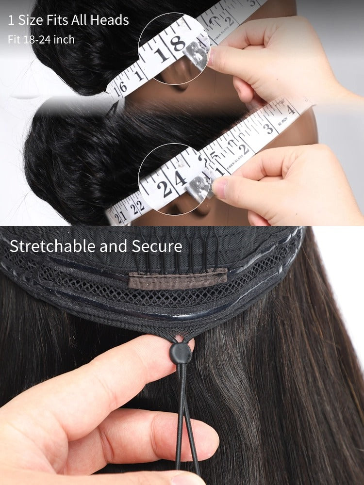 [Upgrade Strap]WigCool Pull To Go 7x5 Glueless Wigs Transparent Lace Front Wig Straight Brazilian Human Hair
