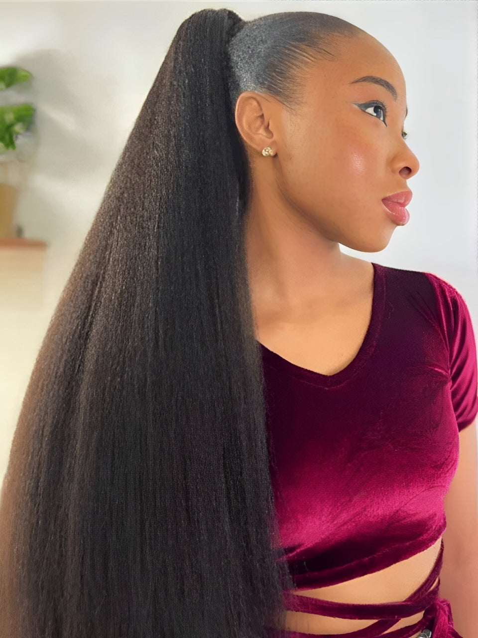 Wigcool Invisible Hairline Half Wig Kinky Straight Flip Over Wig For Beginner