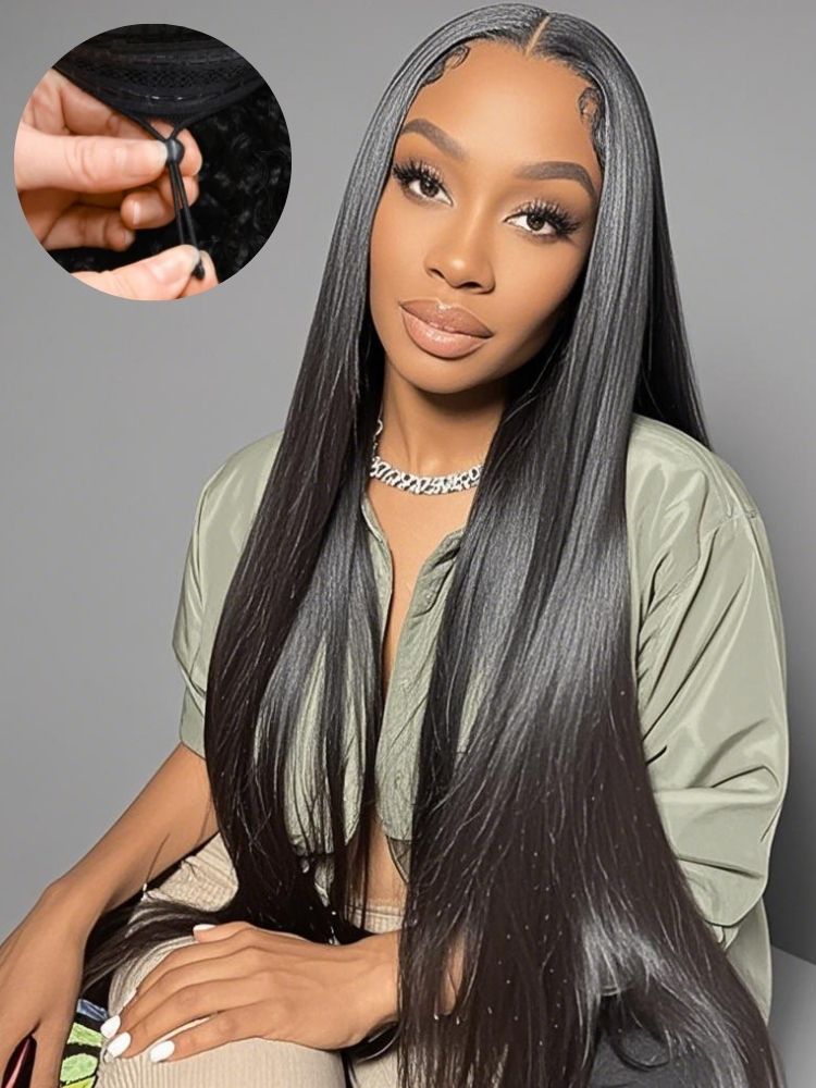 [Upgrade Strap]WigCool Pull To Go 5x5/13x4 Glueless Wigs Transparent Lace Front Wig Straight Brazilian Human Hair