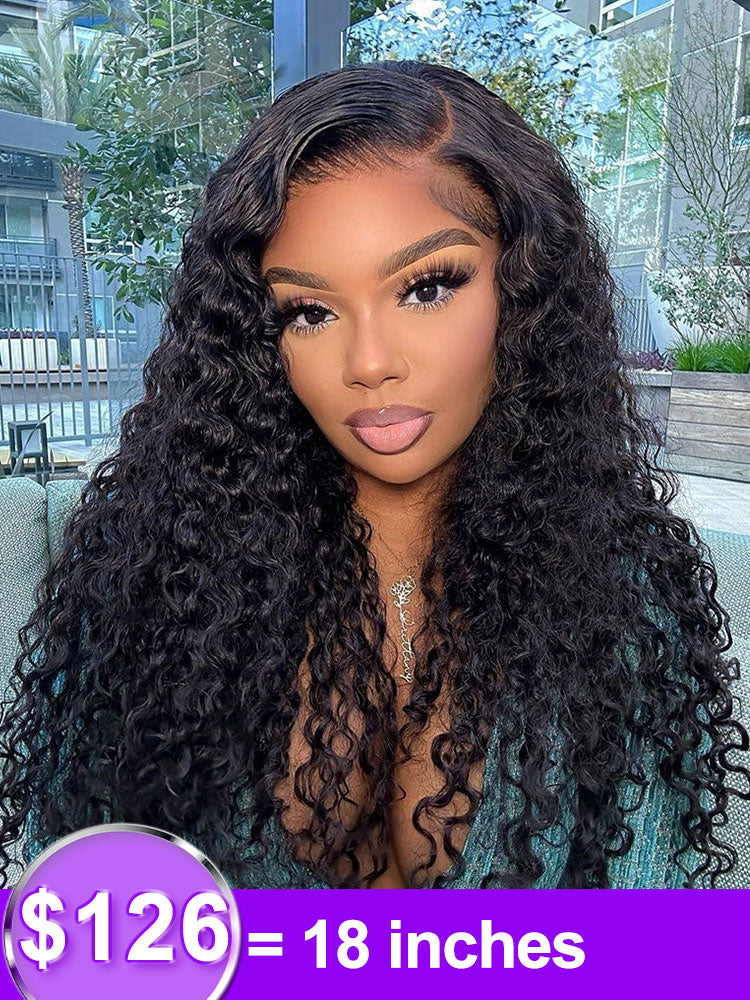 Clearance Sale | 200% Density 9x6 Parting Max Swiss HD Lace Glueless Single Grid Single Strand Wig Water Wave Wear Go Wigs
