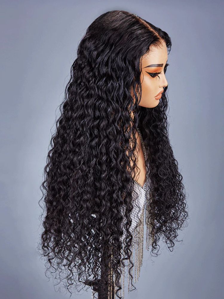 BOGO Wear and Go Glueless Wigs Human Hair Pre Plucked Pre Cut 7x5 Water Wave Lace Front Wig Human Hair