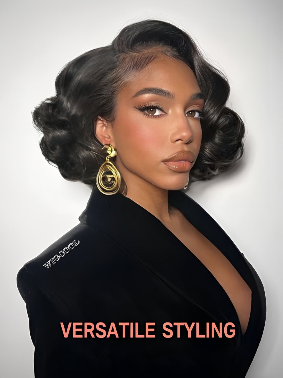 Wigcool Salon-Quality Luxurious Baba Curl Bob Wig Lace Front Wigs Egg Curl Wig