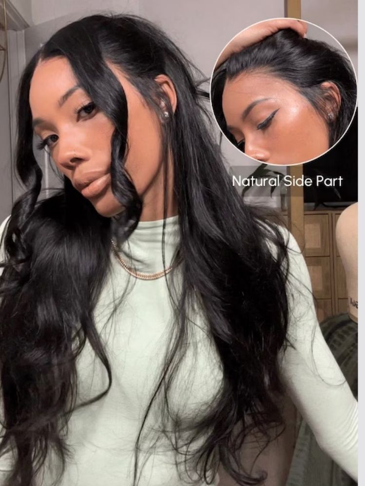 [Upgrade Strap] WigCool Pull To Go 7x5 Glueless Wigs Transparent Lace Front Wig Body Wave Human Hair Wigs