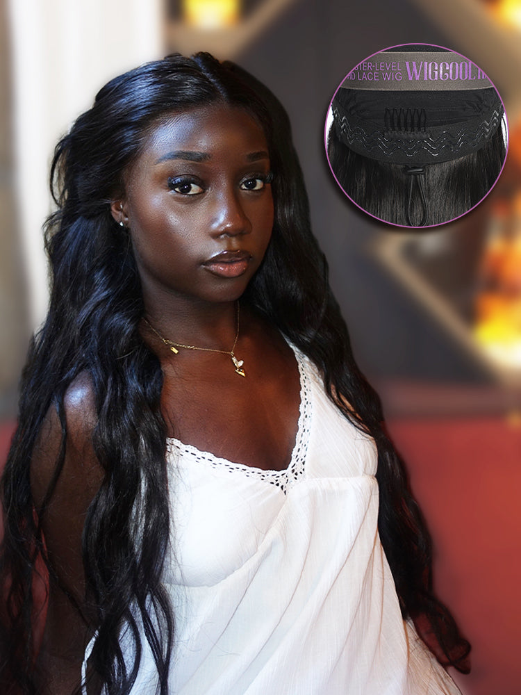 [Upgrade Strap] WigCool 3D Body Wave Pull To Go 5x5/13x4 Glueless Wigs HD Transparent Lace Front Wig  Pre Curled 100% Human Hair Wigs